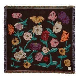 Taylor Swift Acoustic Piano Eras Tour Floral Tapestry Blanket Throw